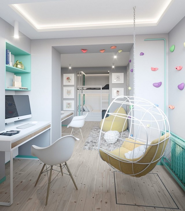 An Apartment in Kiev With a Scandinavian Kids Bedroom Decor