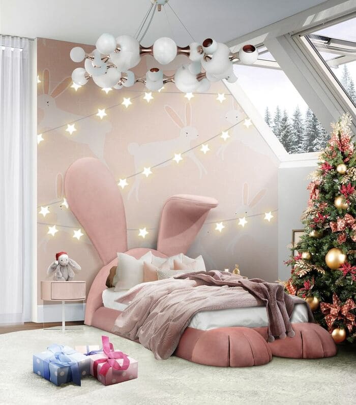 Lovely Christmas Decorating Ideas for Kids' Bedroom (5)