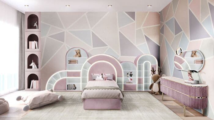 luxury modern girls' bedroom design