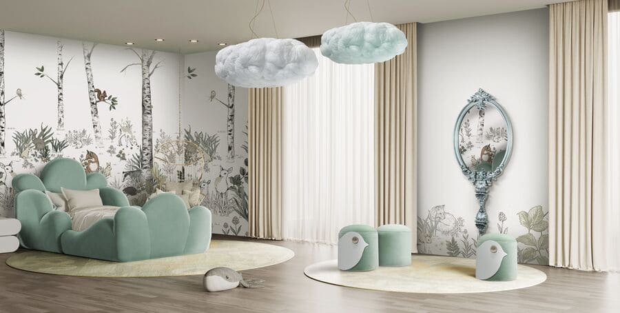 Luxury Kids' Bedroom Inspirations With The Cloud Suspension Lamp