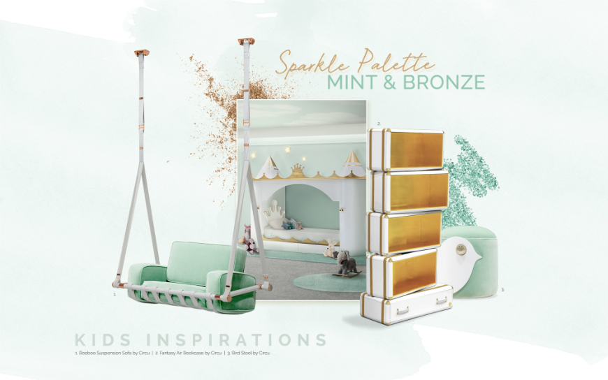 Menu Visual Image Kids Bedroom Trends 2020 – Mint and Bronze Decor