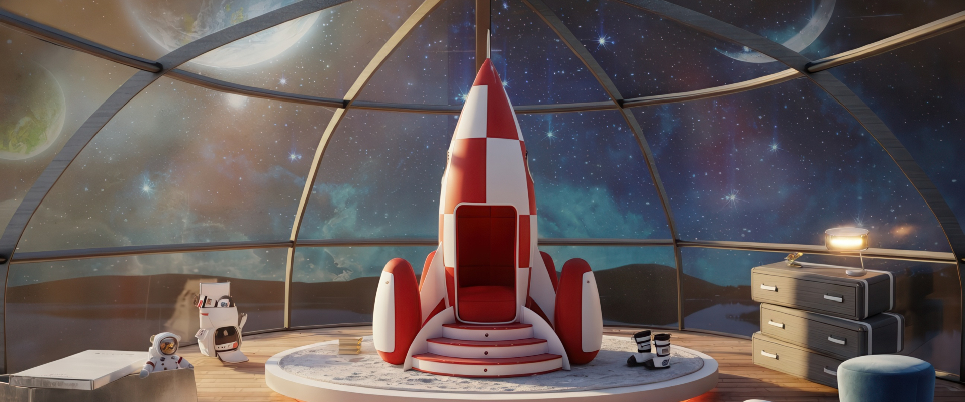 Menu Visual Image Galaxy Dreams: Designing Magical Space-themed Bedrooms For Kids