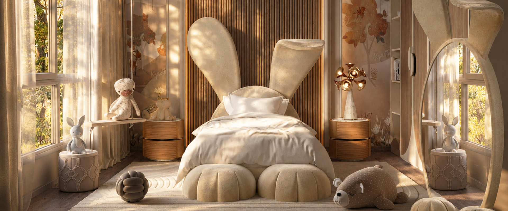 Menu Visual Image Bears, Bunnies, Foxes: Discover The Perfect Bed For Kids