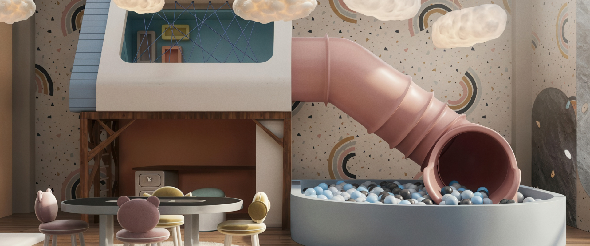 Menu Visual Image Rainbow Dreams: Multicolored Furniture For Kids