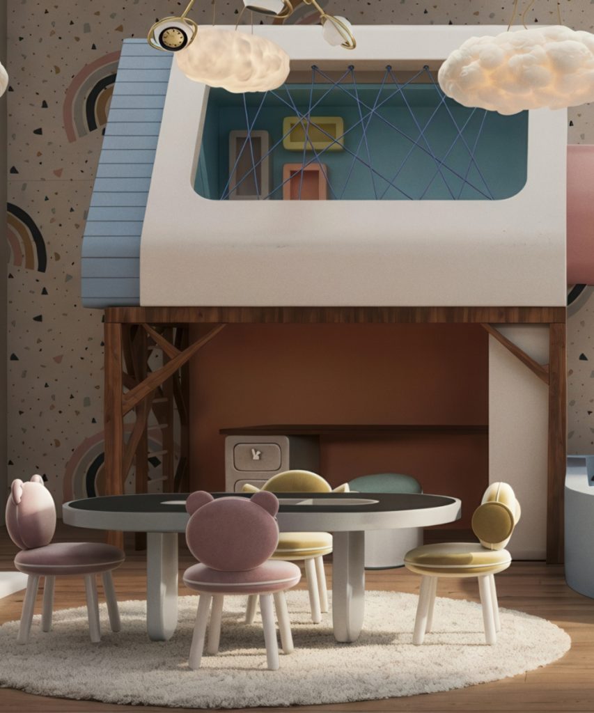 Menu Visual Image Rainbow Dreams: Multicolored Furniture For Kids