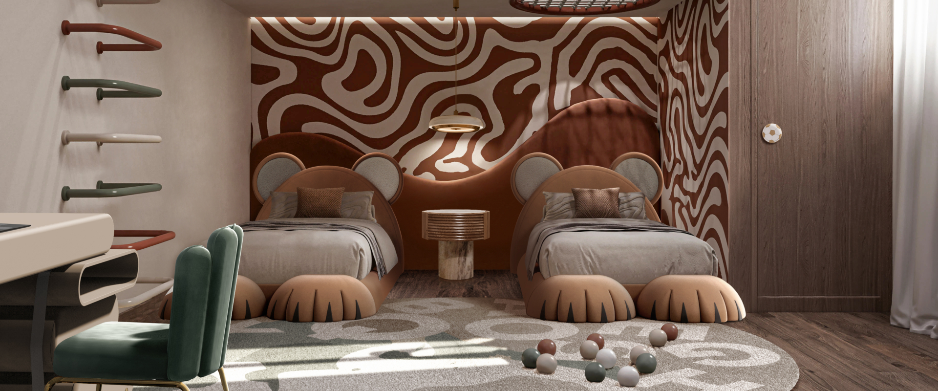 Menu Visual Image The Tropical Hideaway: A Kids’ Bedroom Design For Twins